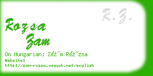 rozsa zam business card